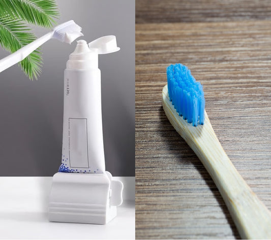 Kit x3 Toothpaste Squeezer®️ + ¡CEPILLO BAMBU DE OBSEQUIO!
